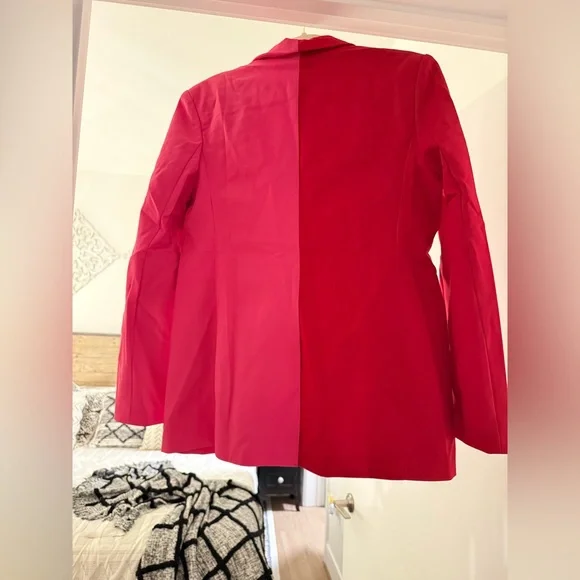 English Factory Red and Pink Blazer - Picture 4 of 8